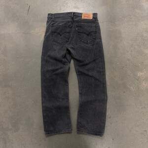 Levi’s 501 Black Washed Straight Leg Jeans W34 L30 Classic Button Fly